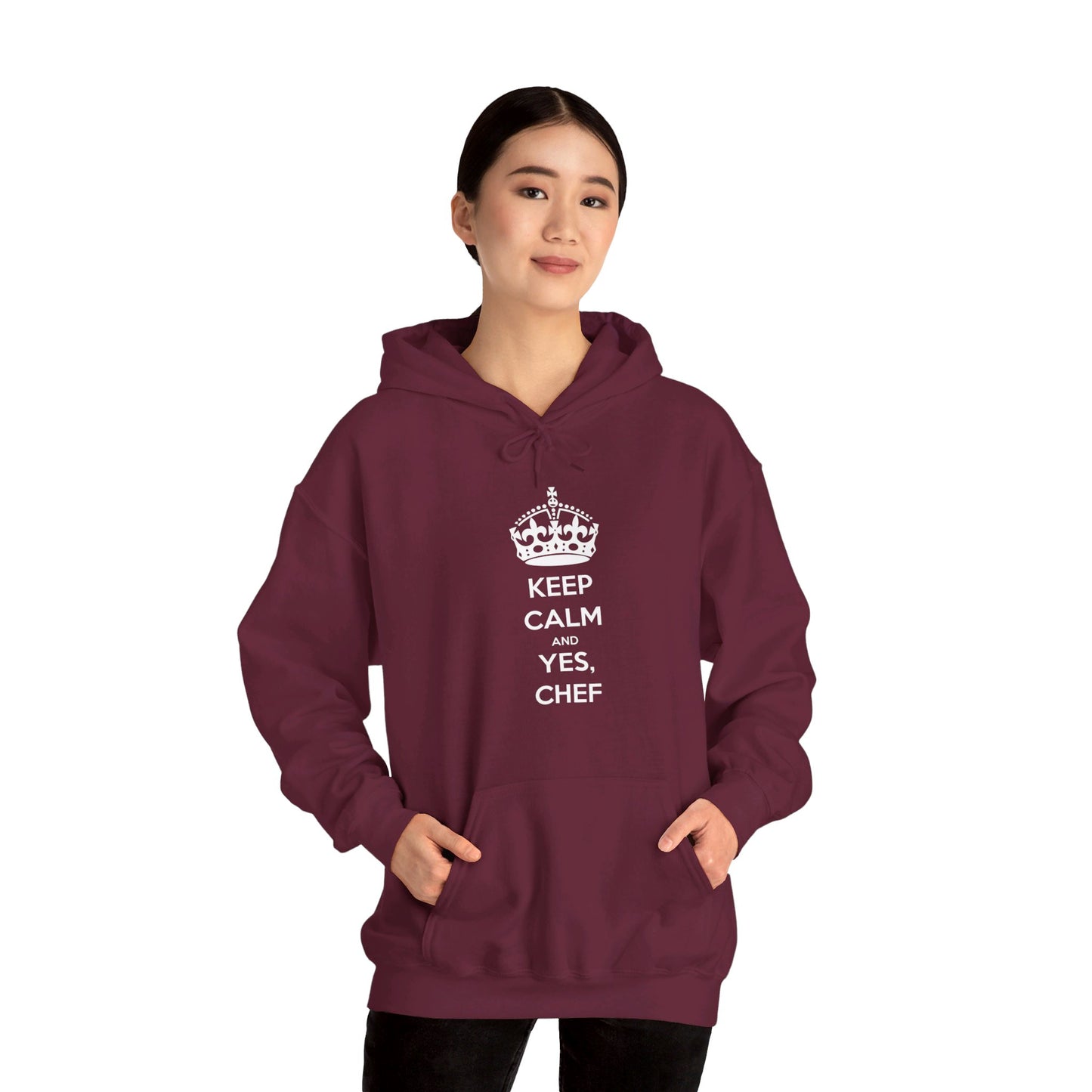 Sweatshirt: Keep Calm and Yes, Chef Hoodie